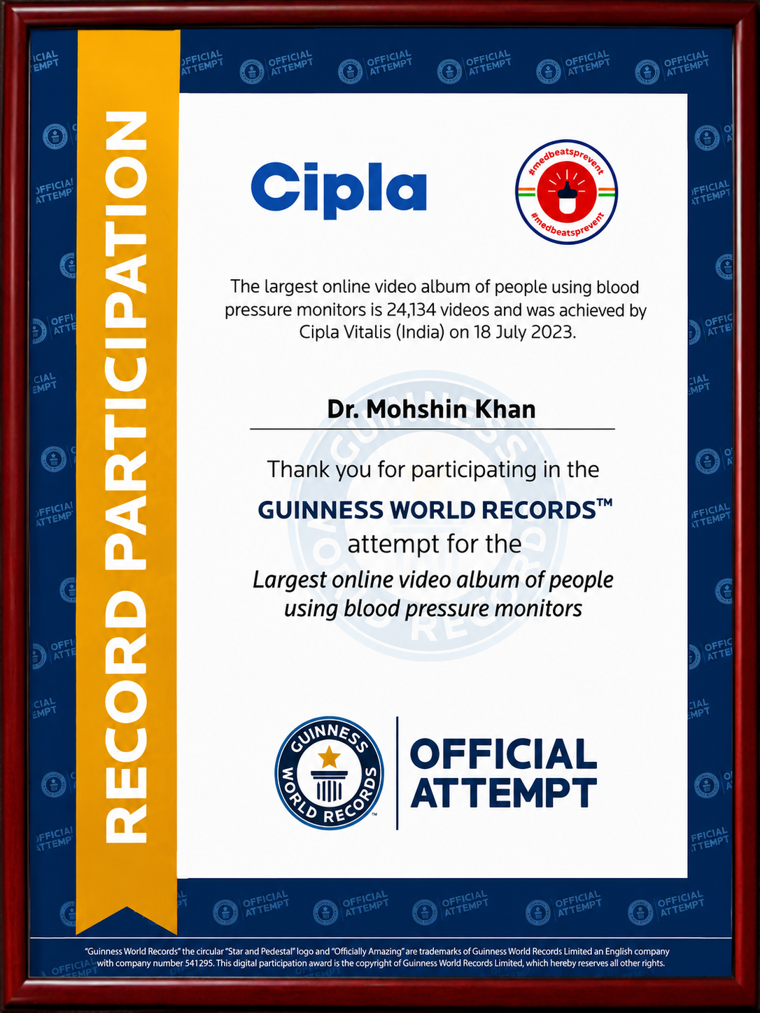 Cipla world record recognition